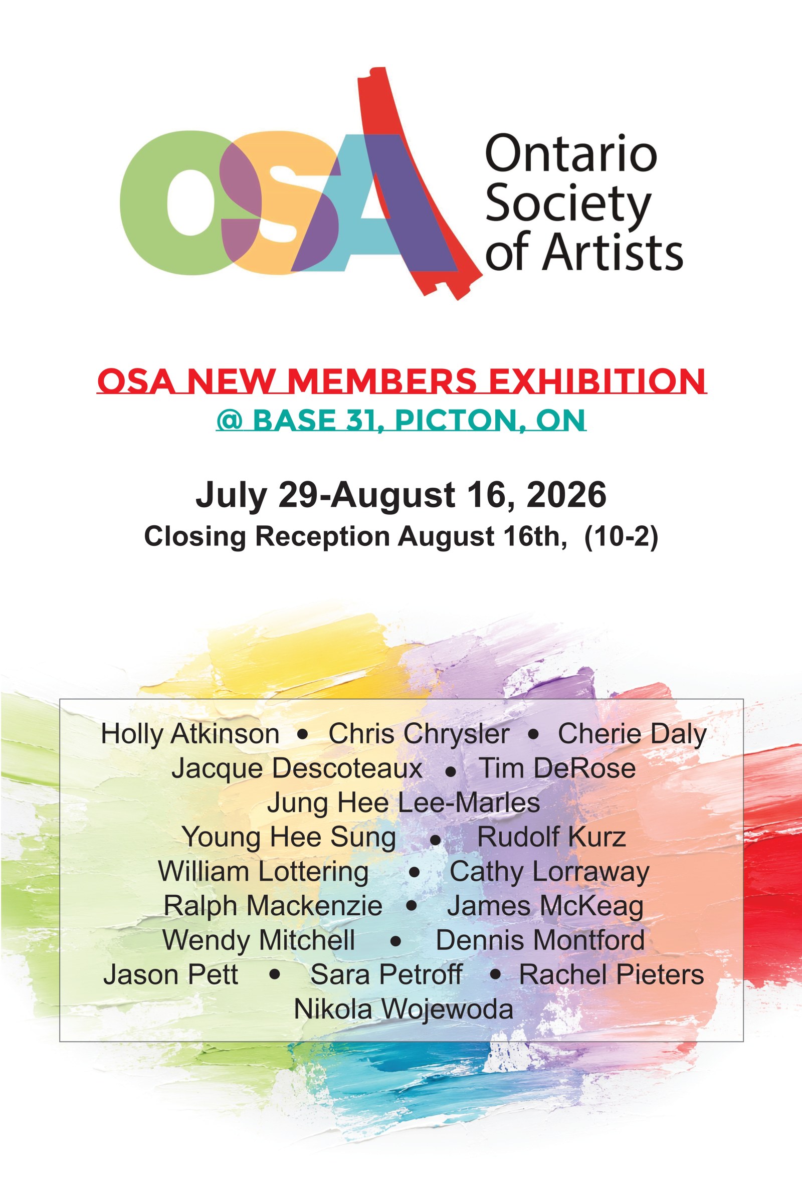 Ontario Society of Artists(OSA) New Members Exhibition 2026