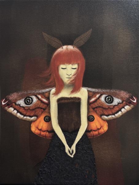 Moth Girl Reflection